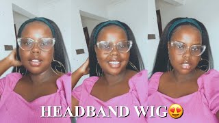 I Tried A Headband Wig | Easy Headband Wig Install