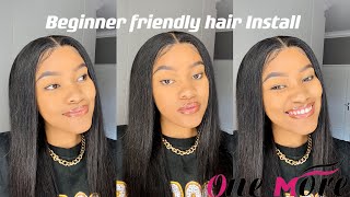 How To Install : Beginner Friendly Straight Hair Installation Ft One More Hair