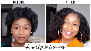 How To Blend Short Natural Hair With Clip Ins | Ft. Curls Queen Clip Ins
