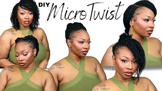 Diy Micro Twist/Locs & How To Style Them Ft. Queenvirginremyhair