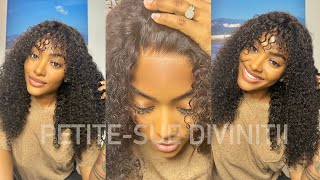 The Perfect Bang Swiss Glueless Lace Front Curly Wig Ft. Ronnie Hair | Petite-Sue Divinitii