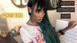 How To: Crochet Straight Hair // With Jade Green Ombre Catface Hair