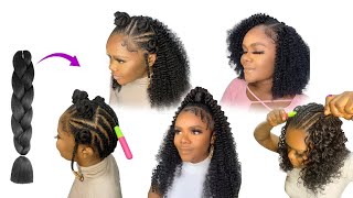 Diy 5 Curly Hairstyles Using Braid Extension