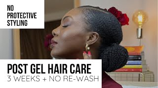 4C Hair Routine After Using Gel | Avoid Flaking & Rewashing | No Protective Styling