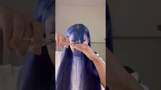 Blue Frontal Wig Install And Cutting Tutorial @Laceassassin