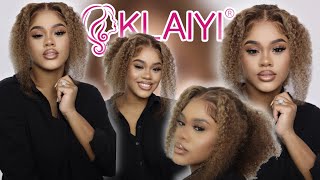 Up-Do Hairstyle Without 360 Lace| Step By Step Natural Curly Wig Ft.Klaiyi Hair