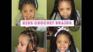 How To: Kids Crochet Braids W Four Styles