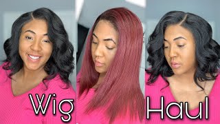Synthetic Lace Front Wig Haul | Best Wavy Bob Hd Lace Front Synthetic Wig + More!
