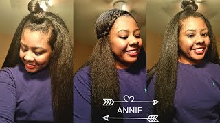 Outre Synthetic Half Wig Quick Weave - Annie (Futura) 1B