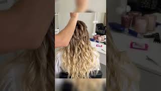 How To Make Flat Iron Curls. Half Up Half Down Hairstyle