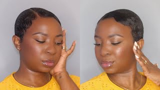 How To Sleek Pixie Cut Mold No Heat Styling| South African Youtuber