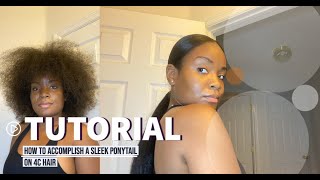 Sleek Ponytail 4C Hair Tutorial | Do'S And Dont'S| Learn With Me - First Time
