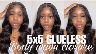 Start To Finish Glue-Less 5X5 Body Wave Install Ft Klaiyi Hair