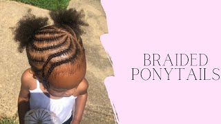 Easy Toddler Hair Tutorial L Braided Ponytail L Natural Hairstyles For Two Year Old
