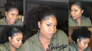 How To: Natural Curly Drawstring Ponytail | Hergivenhair