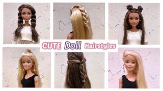 6 Cute Barbie Hairstyles!! #2