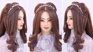 Engagement Hairstyles For Wedding L Bridal Hairstyles Kashee'S L Curly Hairstyles L Front Varia