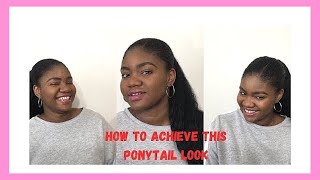 How To Style My 4C Natural Hair || The Easiest Ponytail Ever || Diy