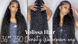*Must Watch* 36 Inch 250 Density Water Wave Wig Installed + Styled Ft Yolissa Hair | Assalaxx