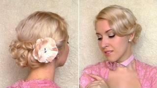 Easy Valentine'S Day, Prom Hairstyle For Medium Hair Curly Wedding Updo For Shoulder Length Hai