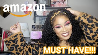 Amazon Affordable Human Hair Headband/Half Wig|Nadula Amazon|Brandie Channail