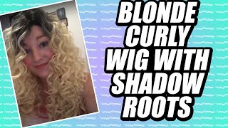 Blonde Curly Wig With Shadow Roots