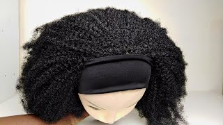 How To Make Afro Kinky Headband Wig - Detailed Crochet Method|Grace Odawo