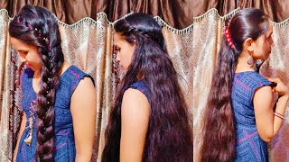 Simple College Girls Hairstyles For Long To Medium Hair'S _ Nenu Mee Shruthi