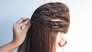 Quick Messy Ponytail Hairstyle For Party | Easy Hairstyle For Girls