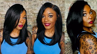  $27 Versatile Wig!! Outre Synthetic Sleeklay Part Hd Lace Front Wig - Vernisha
