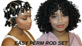 Easiest Perm Rod Tutorial For Perfect & Bouncy Curls | Natural Hair Care