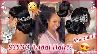 Is It Worth?$3500 Bridal Hairstyle | Updo Wedding Hairstyle Transformation Ft.Ulahair
