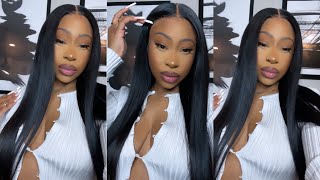 Bussdown Middle Part | No Baby Hair Install | Unice