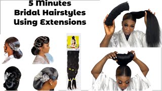 5 Minutes Bridal Hairstyles Using Extensions // Do It Yourself