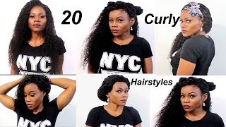 20 Quick & Easy Curly Hairstyles With Extensions |How To: Curly Weave Hairstyles| Longqi Hair