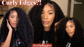 Curly Edges Lacefront Wig?! | Would You Try? | Lovelybryana X Unice