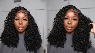 Glueless 13*4 Frontal Wig Install | Best 4C Edges Curly Wig Ft.Ali Pearl Hair