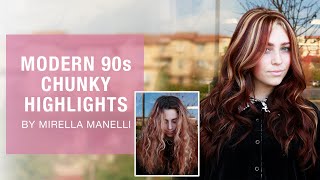 Modern 90S Chunky Highlights By Mirella Manelli | Kenra Color | Kenra Professional