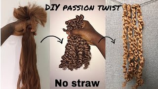 How To: Make Passion Twist From Kanekalon Braiding Hair | Using Skewers  | No Straws | #Passiontwist