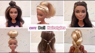 6 Cute Barbie Hairstyles!!