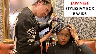 Black Girl Get Braids Styled By Most Popular Japanese Hair Stylist Ii His First Time In 11 Years Pro