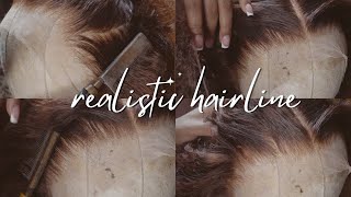 How To Pluck Your Lace Frontal | Realistic Hairline | Beginner Friendly