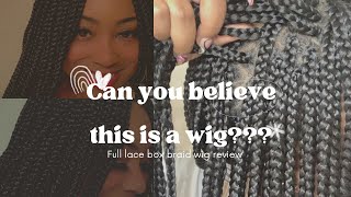 Affordable Amazon Box Braid Full Lace Wig Review