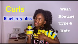 Curls Blueberry Bliss Collection || Type 4 Hair Wash Routine