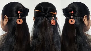 Trendy Open Hair Hairstyle For Girls | Easy Hairstyle For Ladies | New Hair Style By Self #Longhair