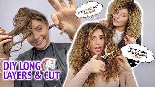 Hairstylist Teaches Sister How To Cut Her Own Curly Hair At Home