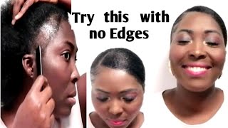 No Edges No Problem Deep Side Part Ponytail On Thick 4C Natural Hair