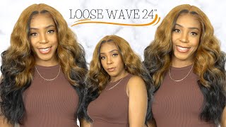 Illuze Synthetic Hair Hd Lace Front Wig - Loose Wave 24 --/Wigtypes.Com