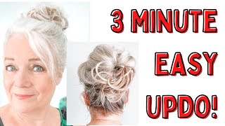 Easy Updo Hairstyle For Fine Or Thick Hair With Easy Hack