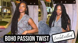 Boho Passion Twist! Crochet Method To Hide Color Treated Hair.